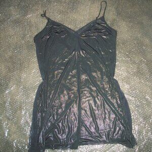 womans Victoria's Secret wet look shiny nightie.slip.chemise.size large